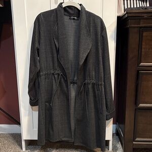 Plaid Open-Front Women's Jacket